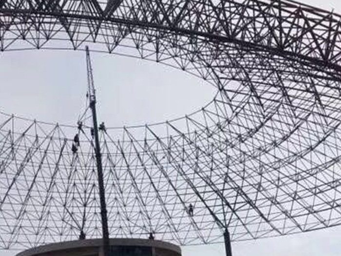 河西篮球馆球形网架厂家价格